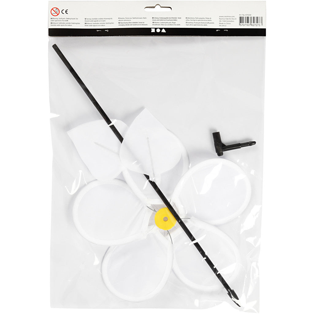 Creativ Company Windrad – Ø 20 cm – Nylon, weiss