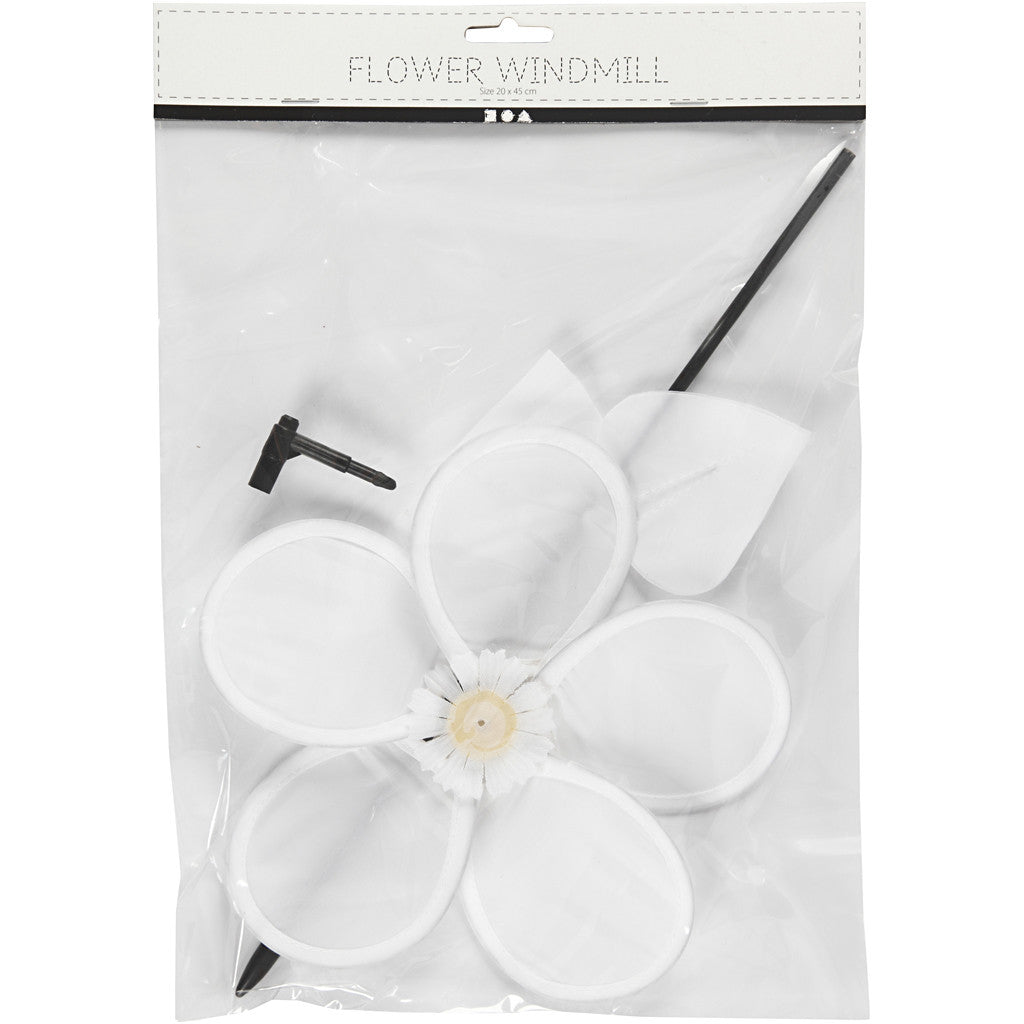 Creativ Company Windrad – Ø 20 cm – Nylon, weiss