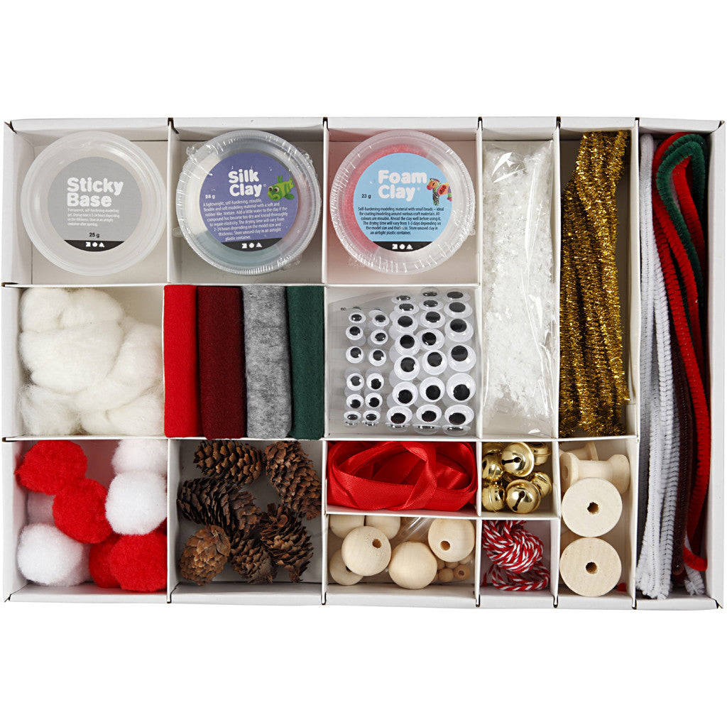 Creativ Company Bastelset Weihnachtsdeko – 16-teilig – Mehrfarbig