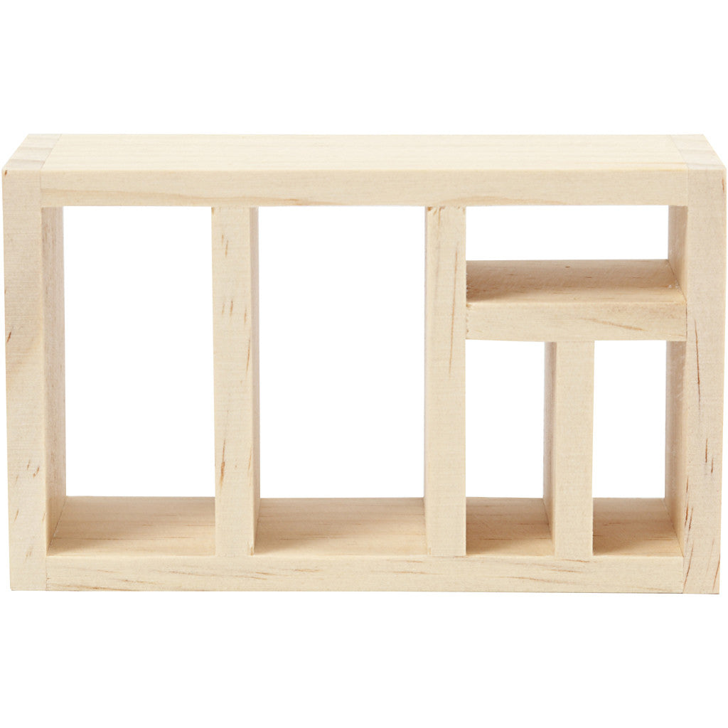 Creativ Company Miniatur Regal, 1 Stk, 4 × 6 × 6 cm, Holz