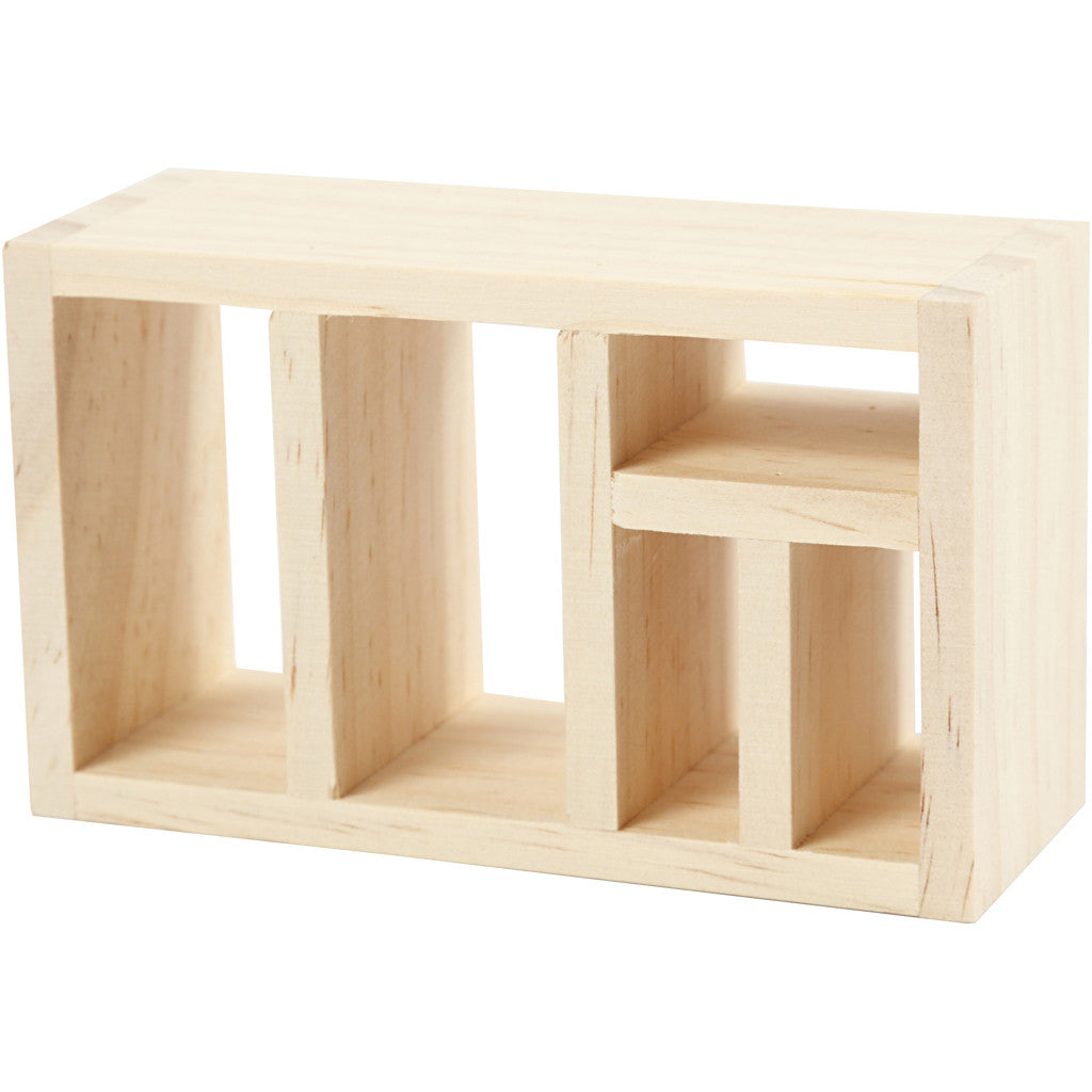 Creativ Company Miniatur Regal, 1 Stk, 4 × 6 × 6 cm, Holz