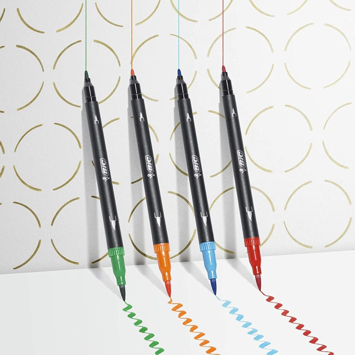 BIC Starter Kit Kalligrafie – 20 Fineliner Intensity, 12 Dual Tip Fineliner, 12 Fineliner Medium, Übungsbögen