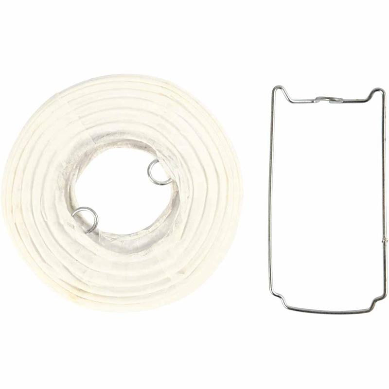 Creativ Company Papierlampion – Ø 7,5 cm – Papier, Weiss – 10-teilig
