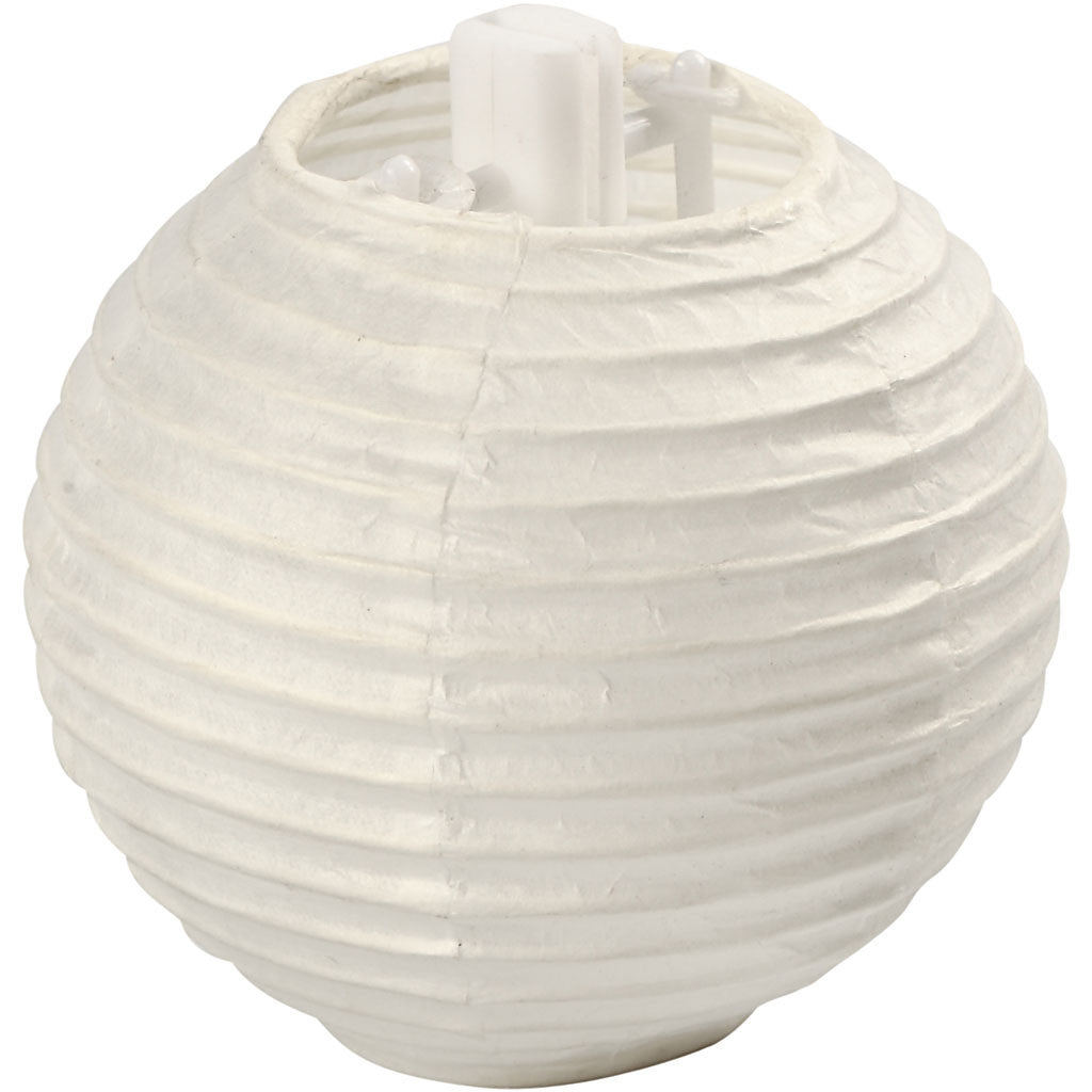 Creativ Company Papierlampion – Ø 7,5 cm – Papier, Weiss – 10-teilig
