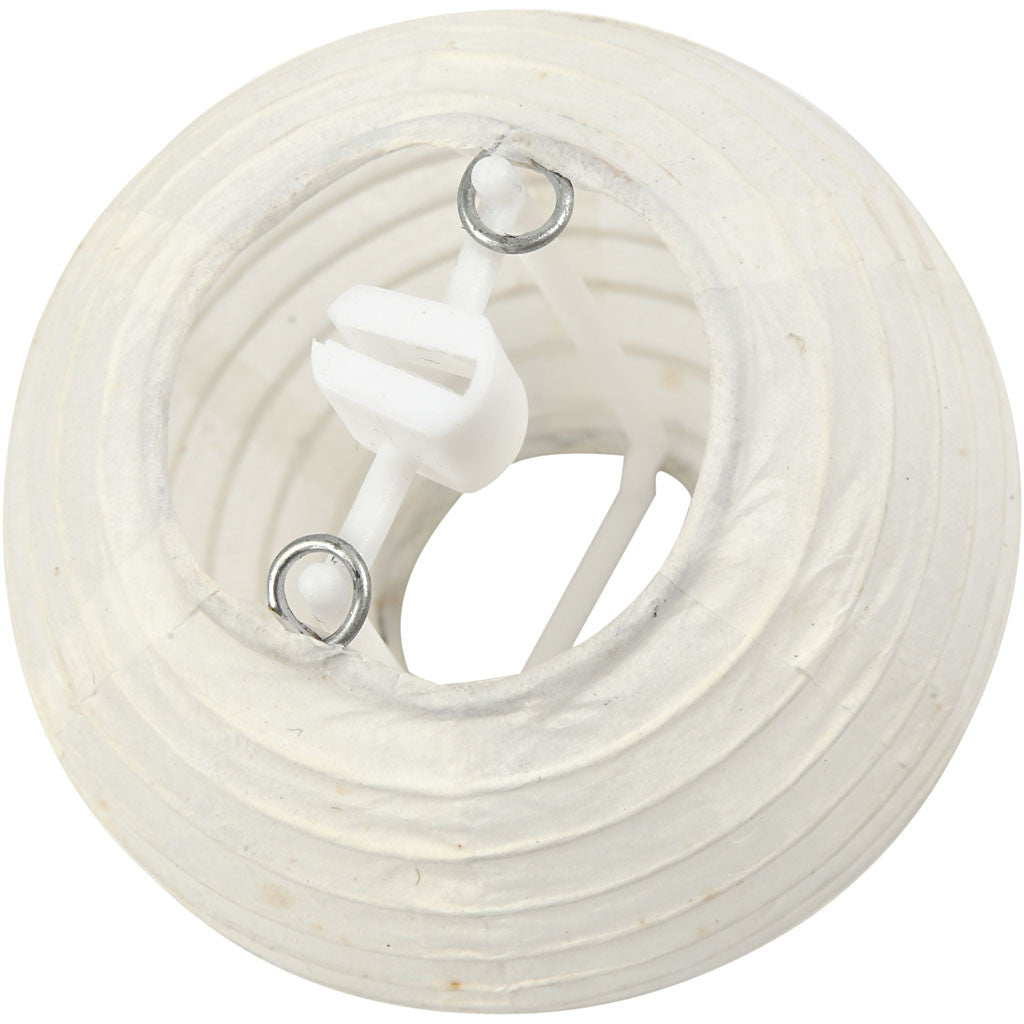 Creativ Company Papierlampion – Ø 7,5 cm – Papier, Weiss – 10-teilig