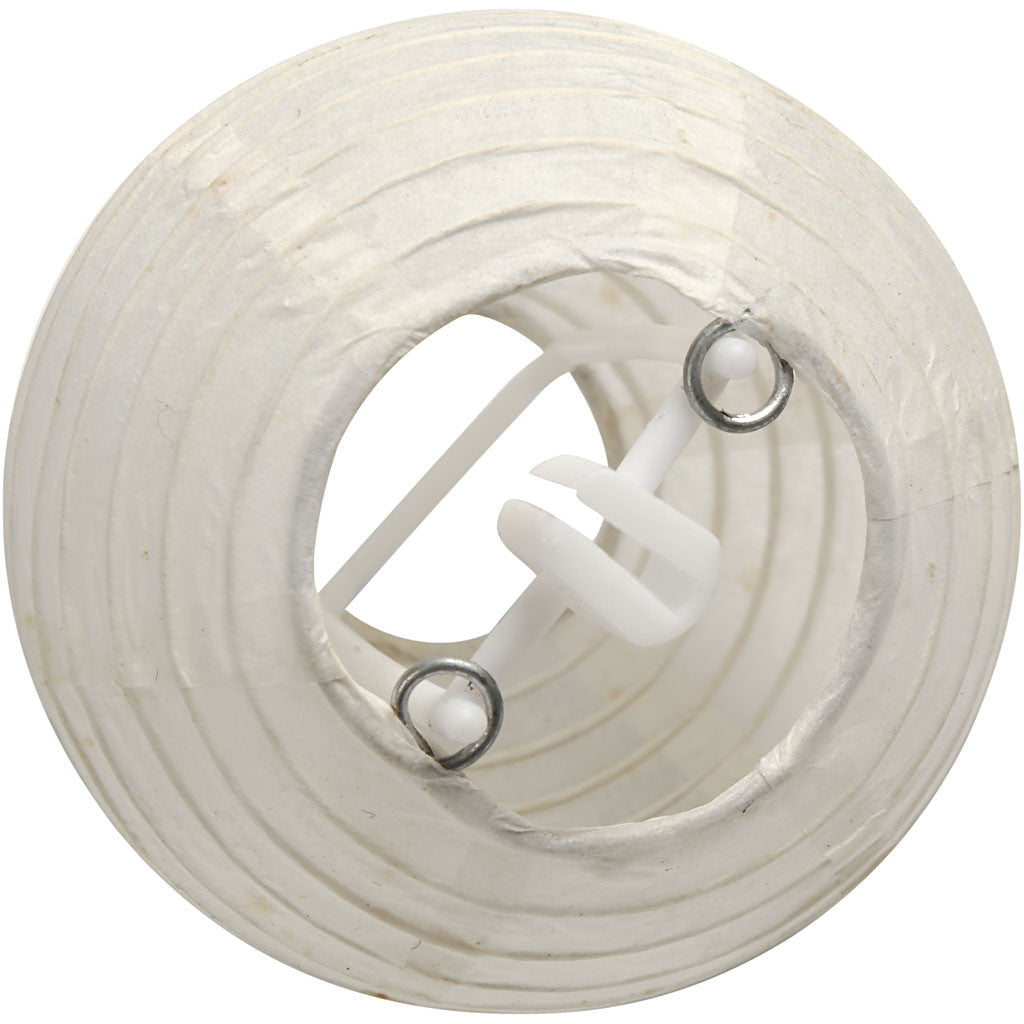 Creativ Company Papierlampion – Ø 7,5 cm – Papier, Weiss – 10-teilig
