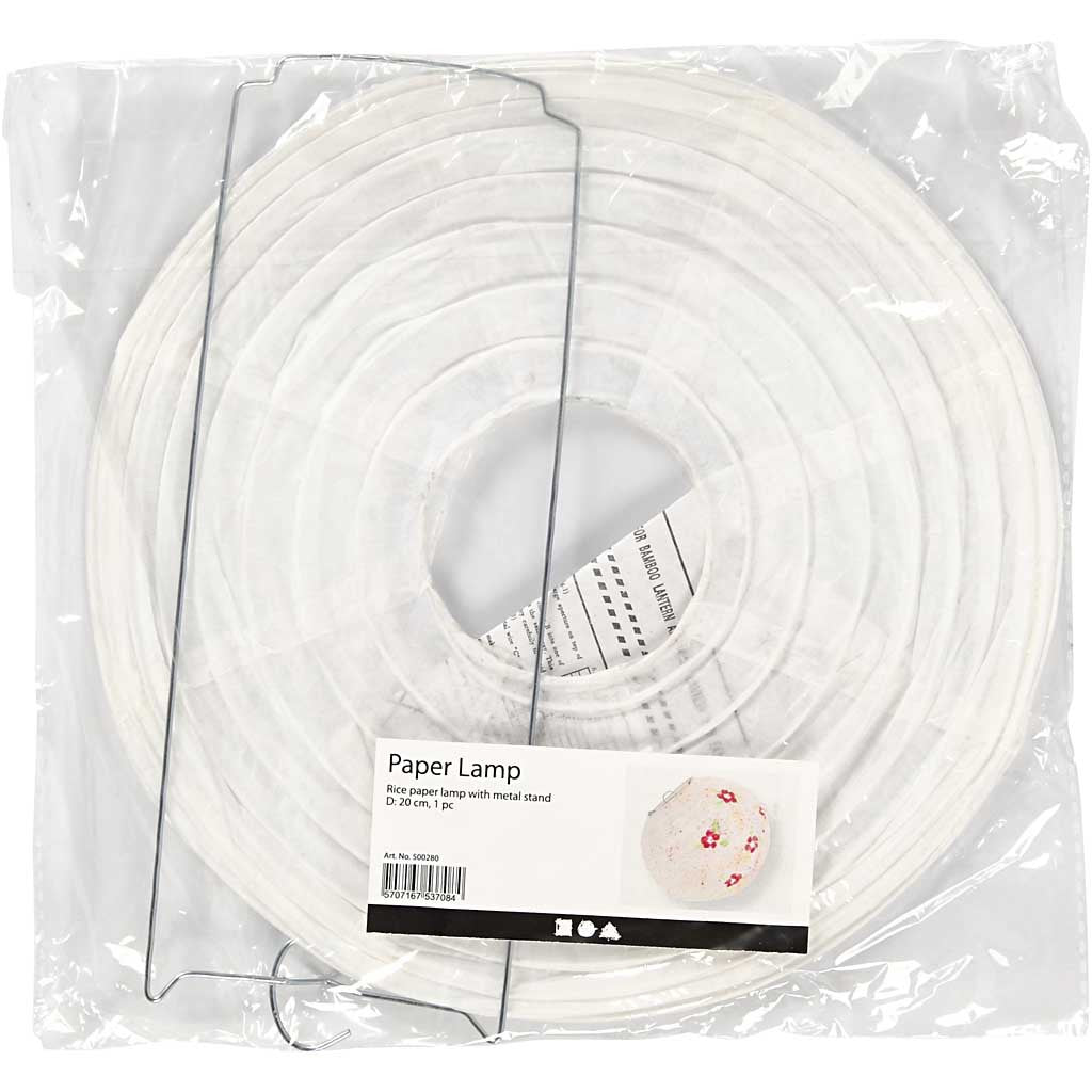 Creativ Company Papierlampion – Ø 20 cm – Papier, weiss