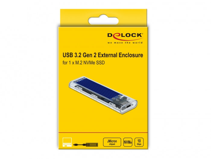 DeLOCK M.2 NVMe SSD-Gehäuse – 1-Bay – für M.2 (NVMe, Key-M)