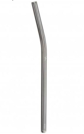 WMF Trinkhalme Baric – 23 cm, Glas (Borosilikat), Transparent, 6 Stk., gebogen, inkl. Bürste