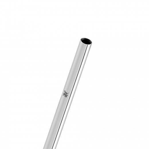 WMF Gebogene Trinkhalme – Silber – 24 cm – Edelstahl – 6 Stk – mit Bürste