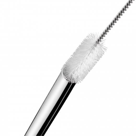 WMF Gebogene Trinkhalme – Silber – 24 cm – Edelstahl – 6 Stk – mit Bürste