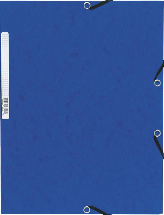 Exacompta Gummibandmappe A4 – Karton, Blau, 3 Klappen, bis 250 Blatt, 10 Stk.