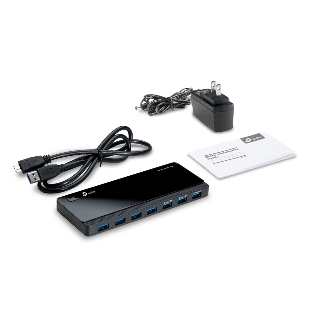 TP-Link UH700 V5.0 USB-Hub – USB Micro-B, 7× USB-A, für Windows/Mac/Linux