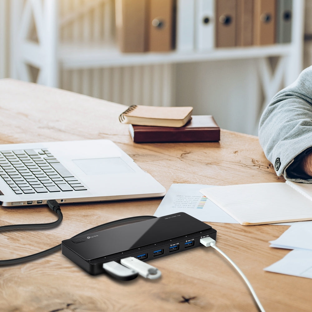 TP-Link UH700 V5.0 USB-Hub – USB Micro-B, 7× USB-A, für Windows/Mac/Linux