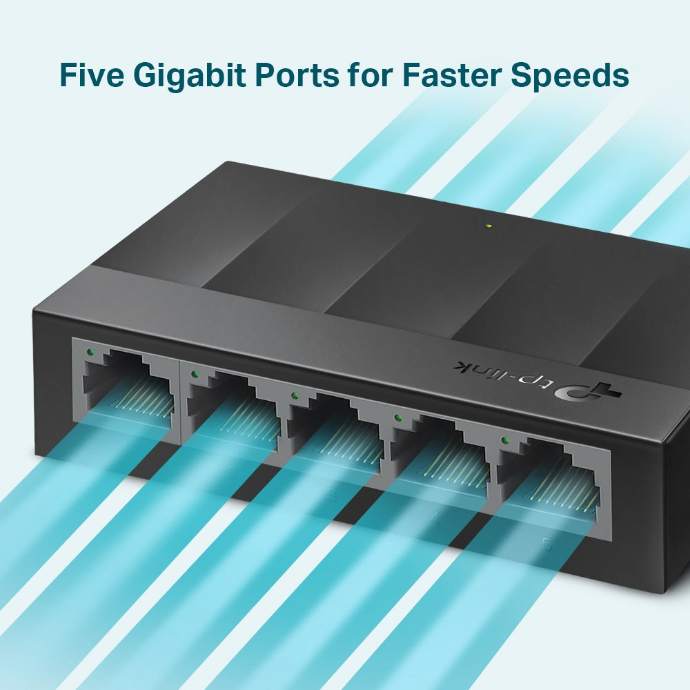 TP-Link LS1005G LiteWave – Unmanaged Switch – 5× 1G, Desktop