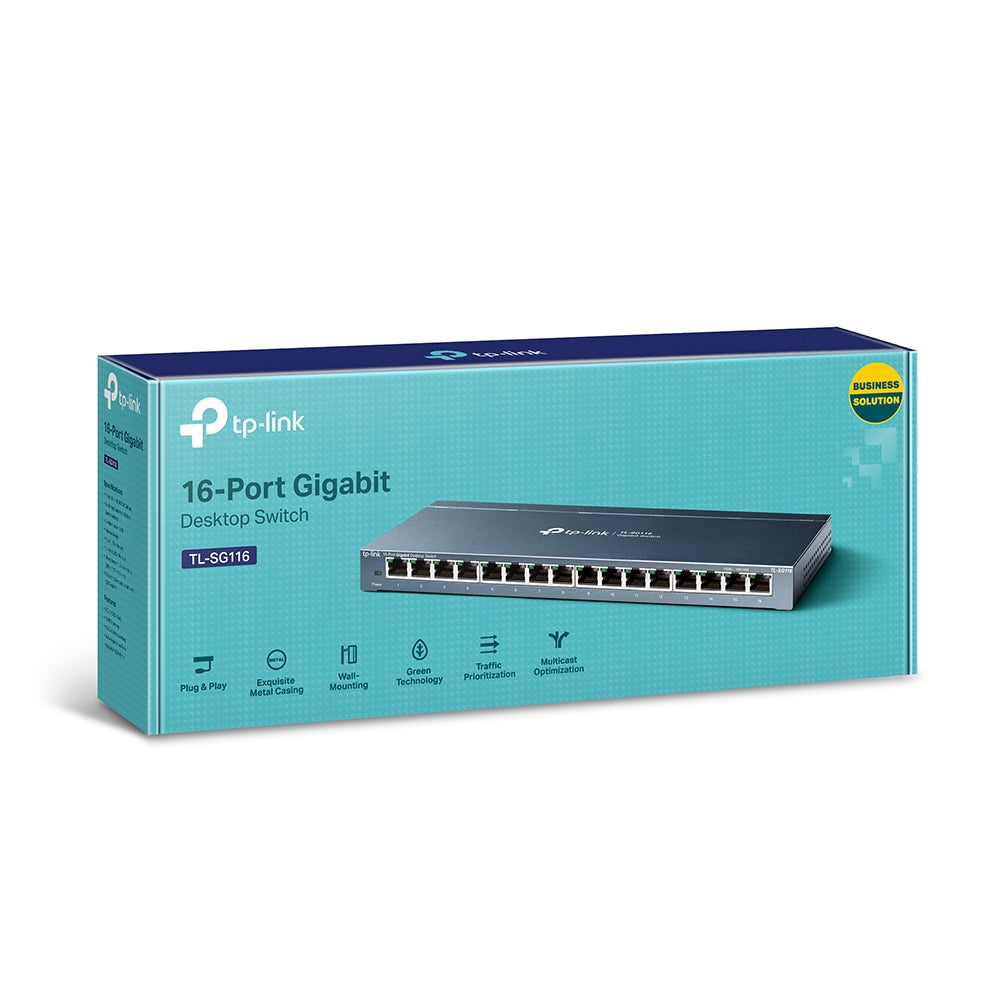 TP-Link TL-SG116 – Managed Switch – 16×GbE, L2