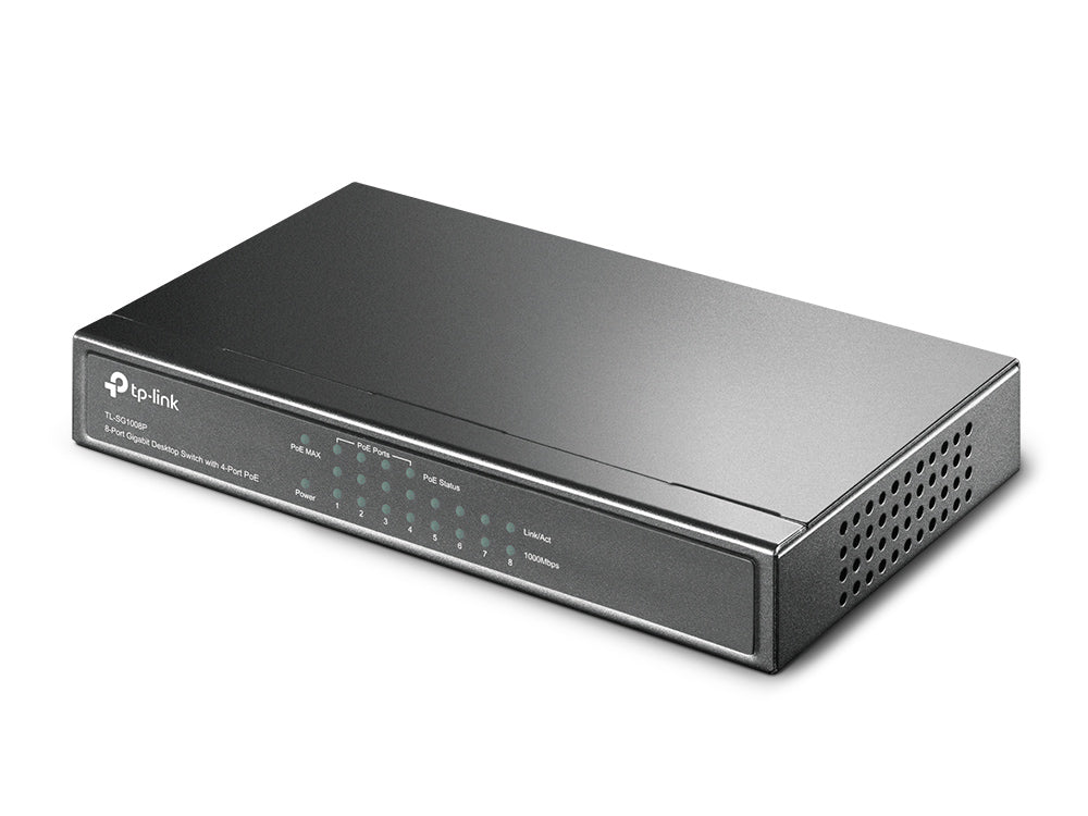 TP-Link TL-SG1008P – Switch (unmanaged) – 8×GbE, 4×PoE