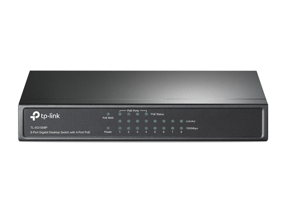 TP-Link TL-SG1008P – Switch (unmanaged) – 8×GbE, 4×PoE