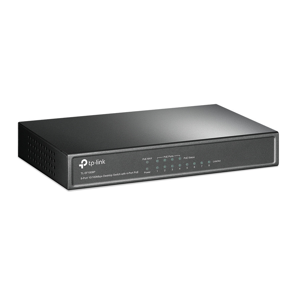 TP-Link TL-SF1008P – Switch (Unmanaged) – 8×10/100 Mbit/s, PoE 60 W