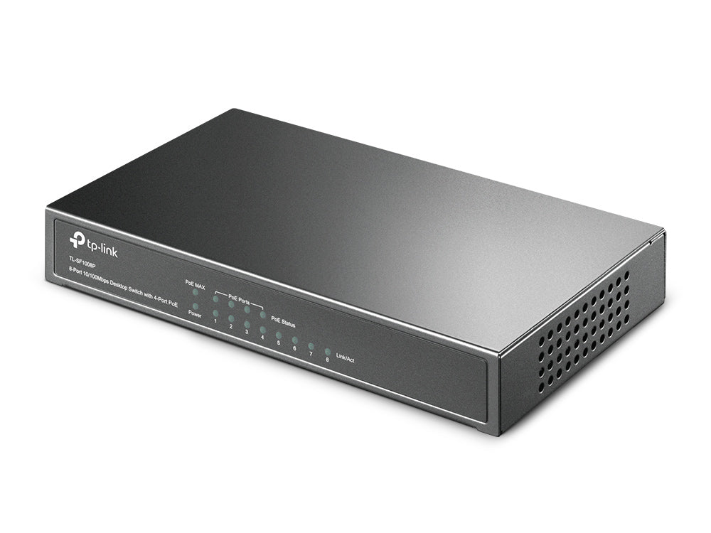 TP-Link TL-SF1008P – Switch (Unmanaged) – 8×10/100 Mbit/s, PoE 60 W