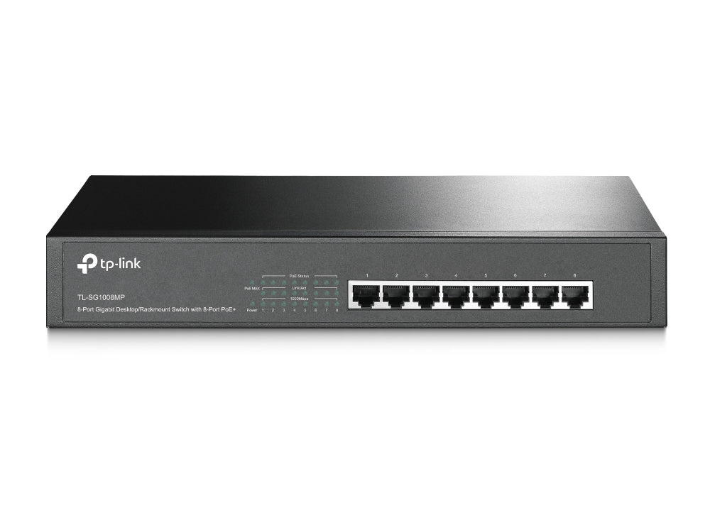 TP-Link TL-SG1008MP – Switch – 8×GbE, PoE+ 126 W, 1U