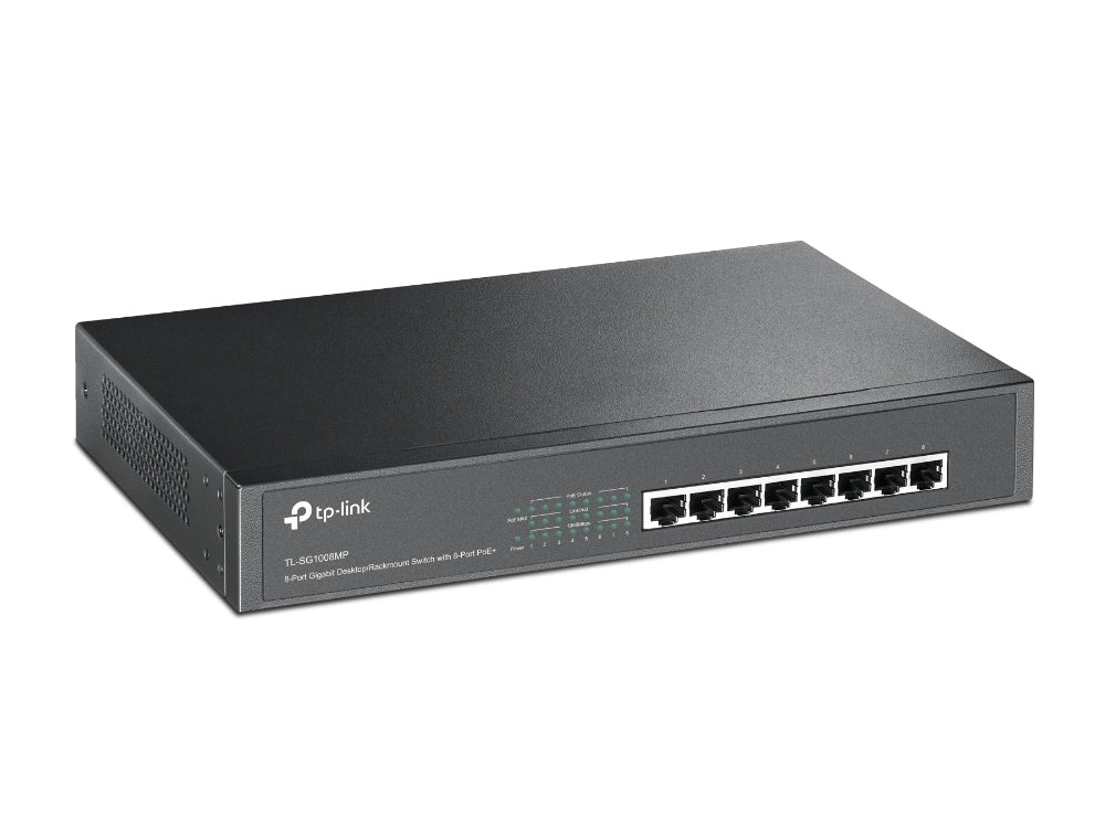 TP-Link TL-SG1008MP – Switch – 8×GbE, PoE+ 126 W, 1U