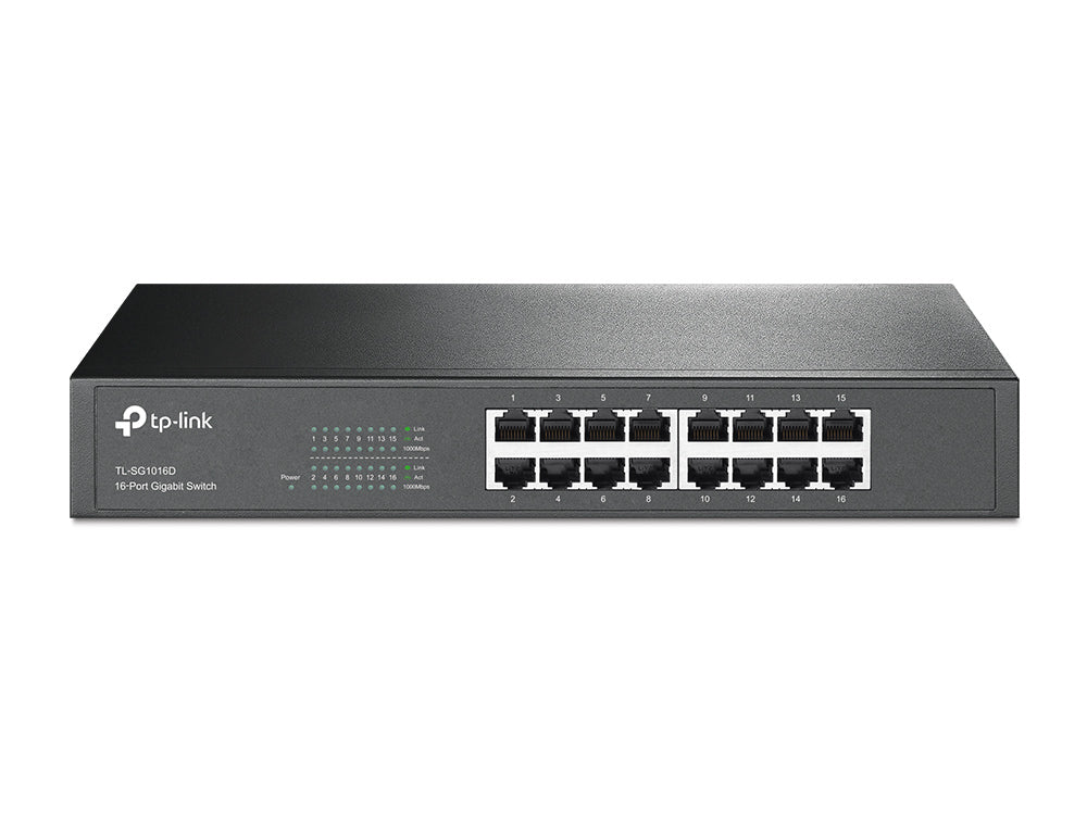 TP-Link TL-SG1016D – Switch – 16×GbE, L2, 1U