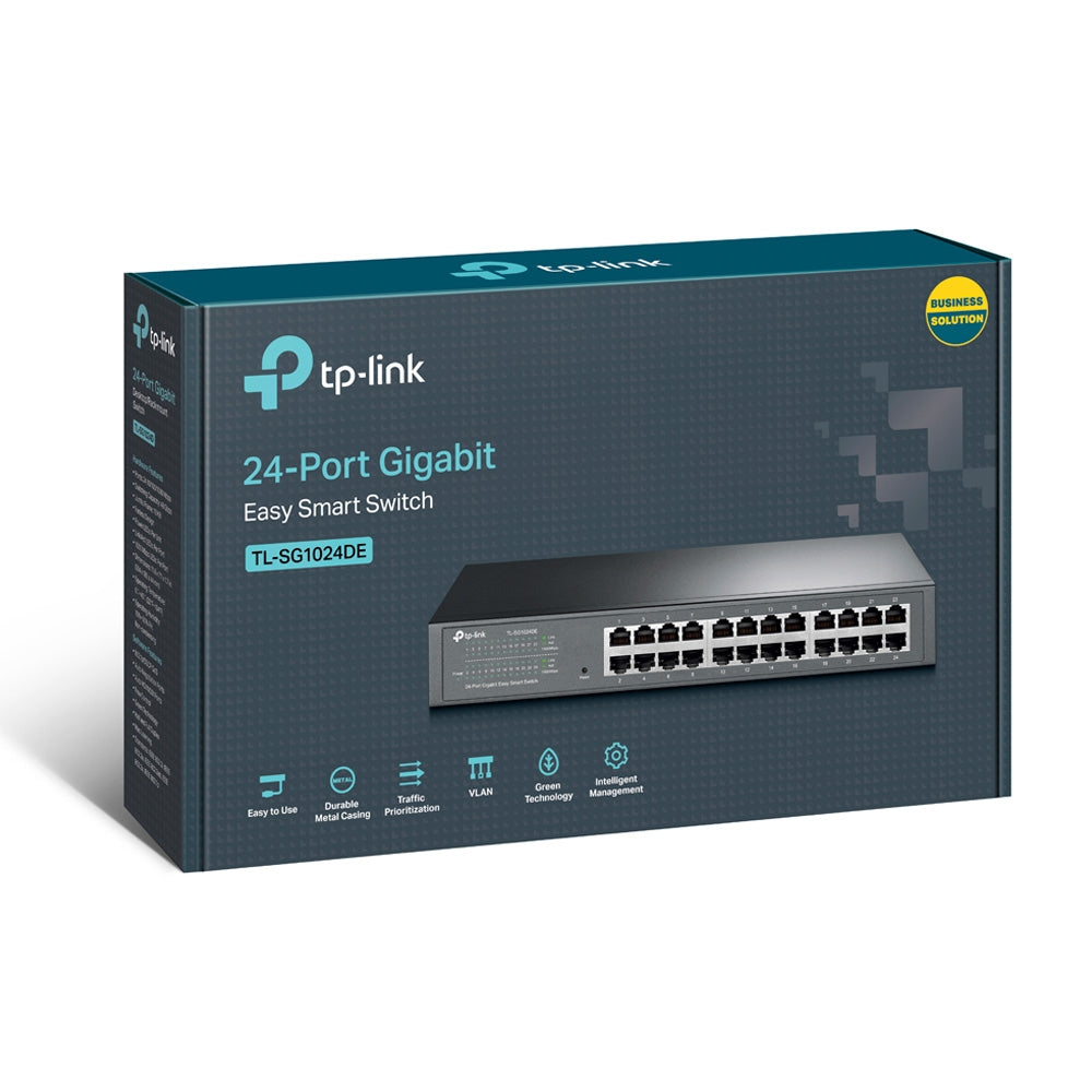 TP-Link TL-SG1024DE – Managed L2 Switch – 24× 1G, 19", 1U