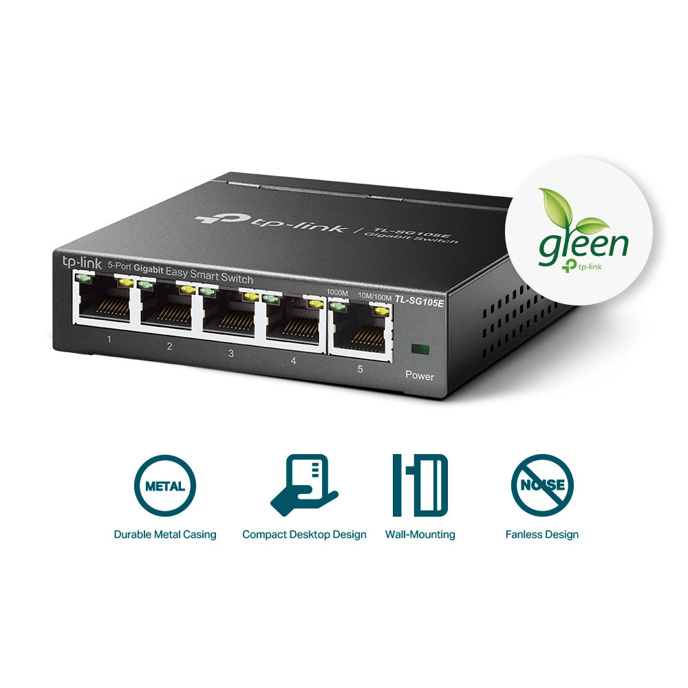 TP-Link TL-SG105E – Managed L2 Switch – 5× 1G, Desktop