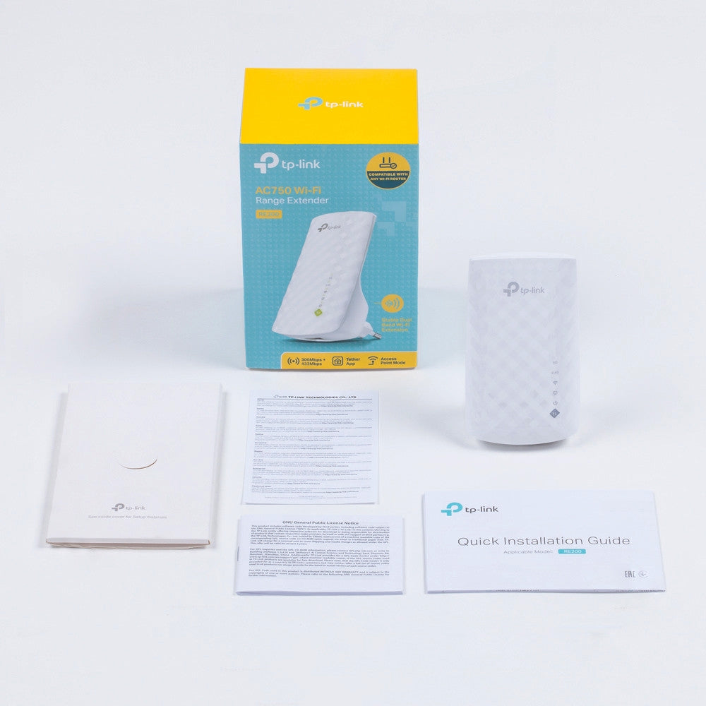 TP-Link RE200 – Access Point – Wi-Fi 5 (2,4/5 GHz), 750 Mbit/s, Wandmontiert