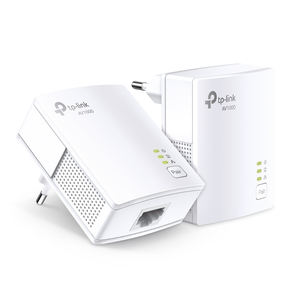 TP-Link TL-PA7017 KIT – Powerline-Adapter-Kit AV1000 – 1 Gbit/s, HomePlug AV2, 2er-Set
