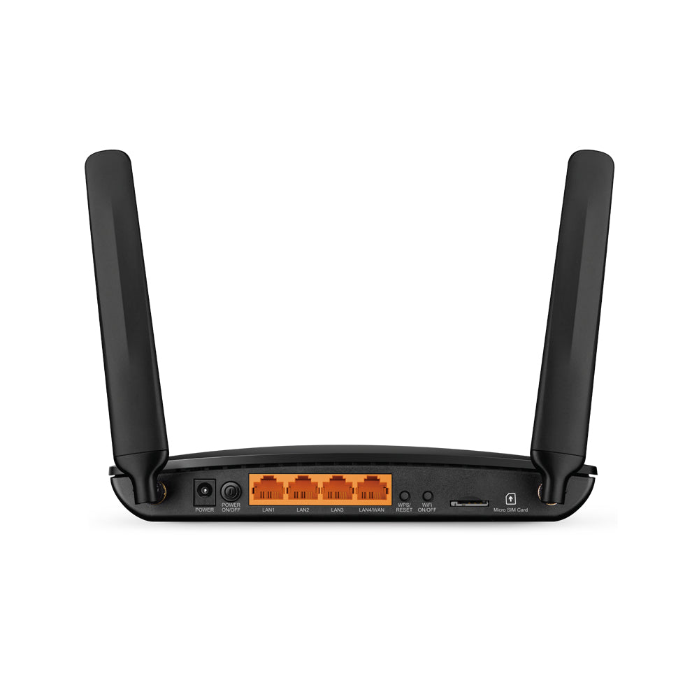 TP-Link TL-MR6400 WLAN-Router – Wi-Fi 4 (802.11n), Single-Band (2,4 GHz), 4× LAN, 4G (LTE), SIM-Slot