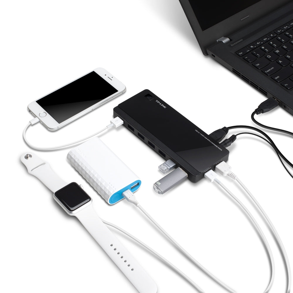 TP-Link UH720 USB-Hub – USB 3.0, 7× USB-A, für Windows/Mac/Linux