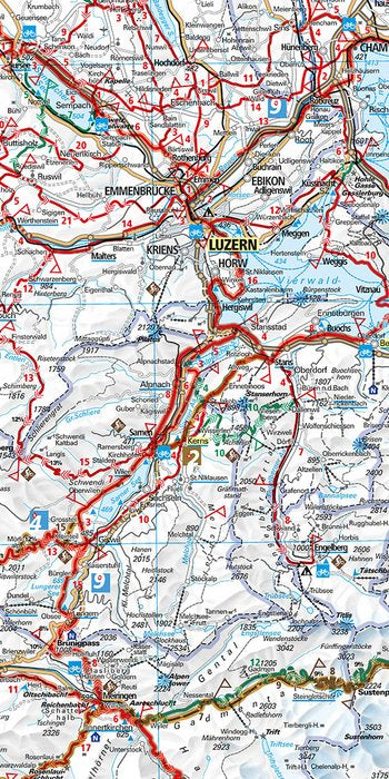 Hallwag Kümmerly+Frey Politische Karte Schweiz – wasser- und reissfest – 1:301'000 – mehrfarbig