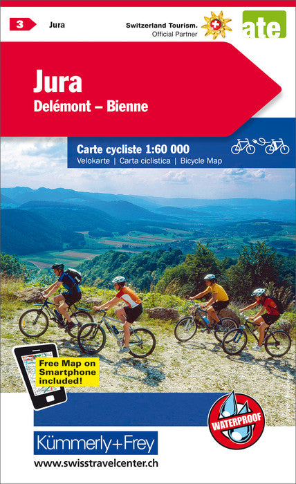 Hallwag Kümmerly+Frey Velokarte Schweiz – 1:60'000 – Mehrfarbig
