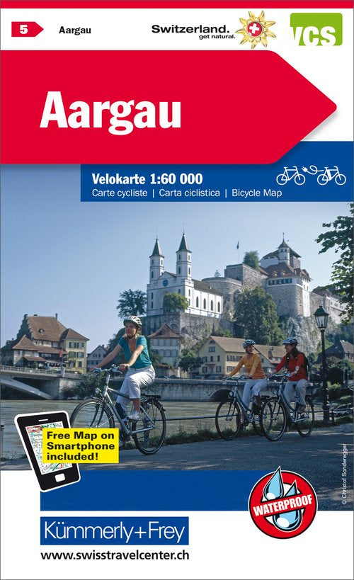 Hallwag Kümmerly+Frey Velokarte Schweiz – Massstab 1:60'000, wasser- und reissfest – mehrfarbig