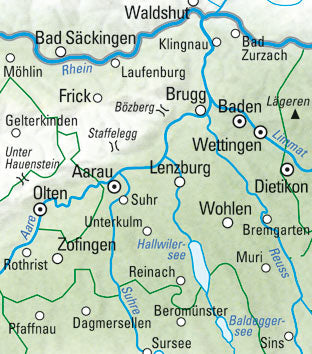 Hallwag Kümmerly+Frey Velokarte Schweiz – Massstab 1:60'000, wasser- und reissfest – mehrfarbig