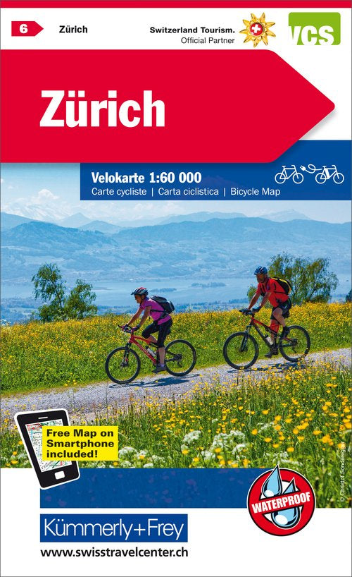 Hallwag Kümmerly+Frey Velokarte Schweiz – 1:60'000 – Mehrfarbig