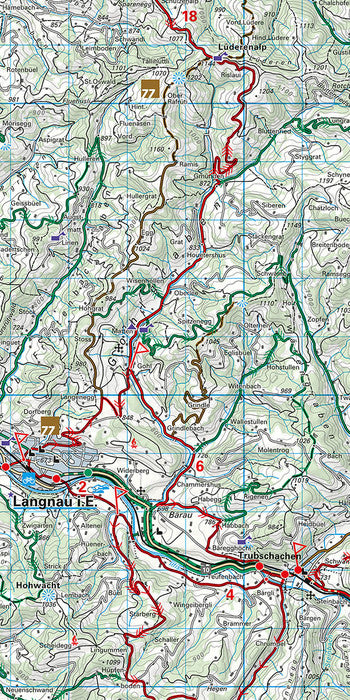 Hallwag Kümmerly+Frey Velokarte Emmental – wasser- und reissfest – 1:60'000 – mehrfarbig