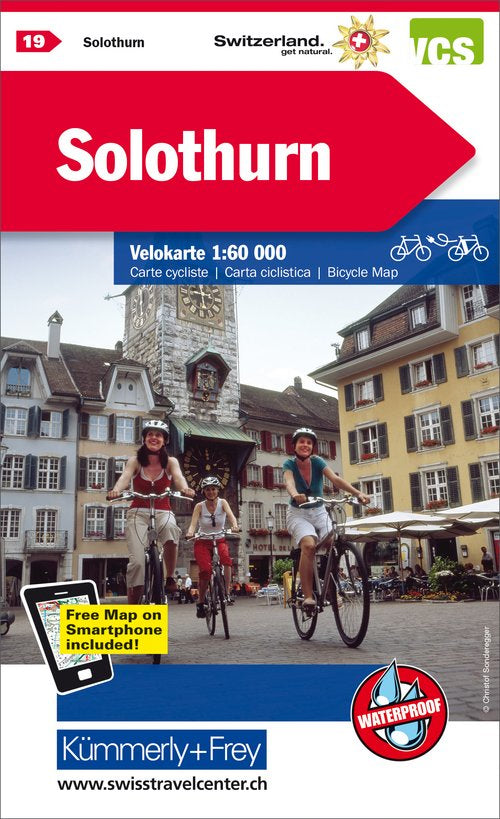 Hallwag Kümmerly+Frey Velokarte Schweiz – Politische Karte – 1:60'000 – Mehrfarbig