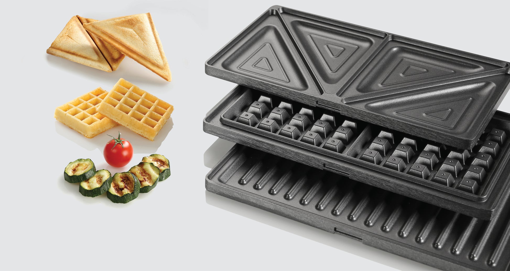 Gorenje Sandwichmaker SM703GCG – 700 W, Abnehmbare Platten & Antihaftbeschichtung – Silber
