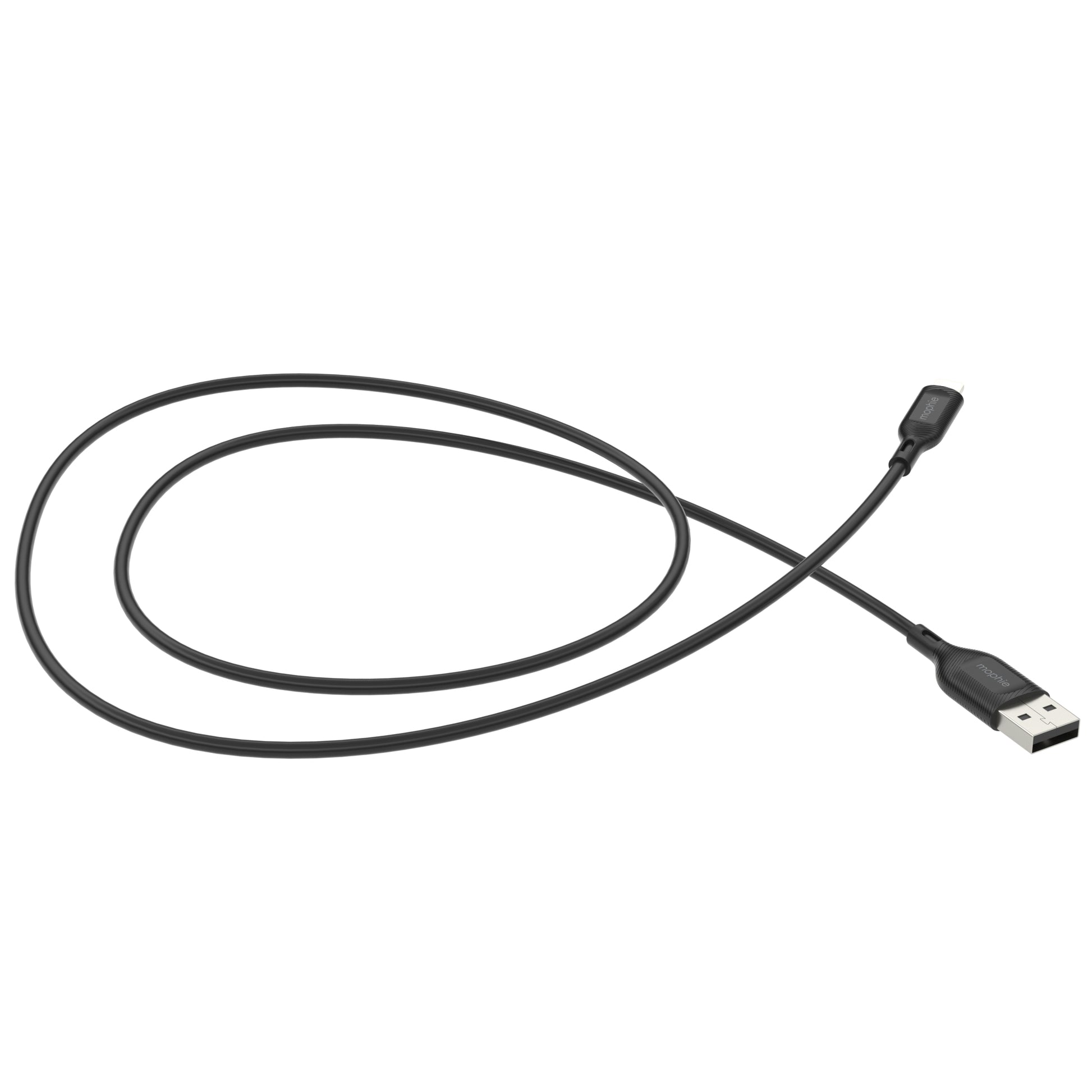 Mophie Ladekabel – Lightning auf USB-A 1 m, 12 W, Schwarz – für iPhone/iPad
