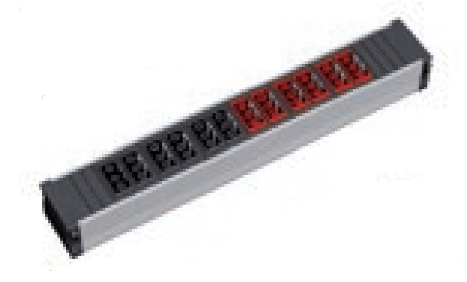 Bachmann Steckdosenleiste, 6×GST18 + 6×GST18, Eingang 2×GST18 (weiblich), inkl. Beschriftungsstreifen 15×35 mm