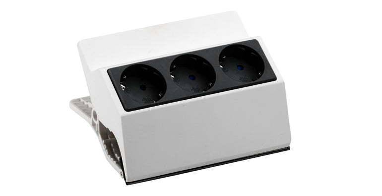Bachmann Steckdosenleiste – 3×Schuko (Typ E/F), 3 m, IP20