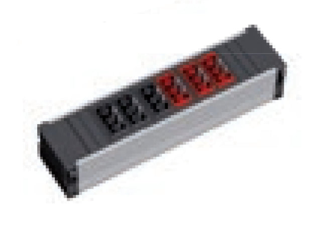 Bachmann Consolidation Point Steckdosenleiste, 2×GST18, ohne Schalter – schwarz / silber