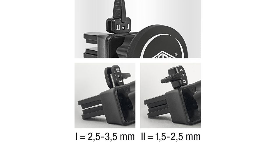 Wedo KFZ-Lüftungsgitter-Magnethalterung – universal, Ø 38 mm, H 65 mm, Kunststoff, schwarz