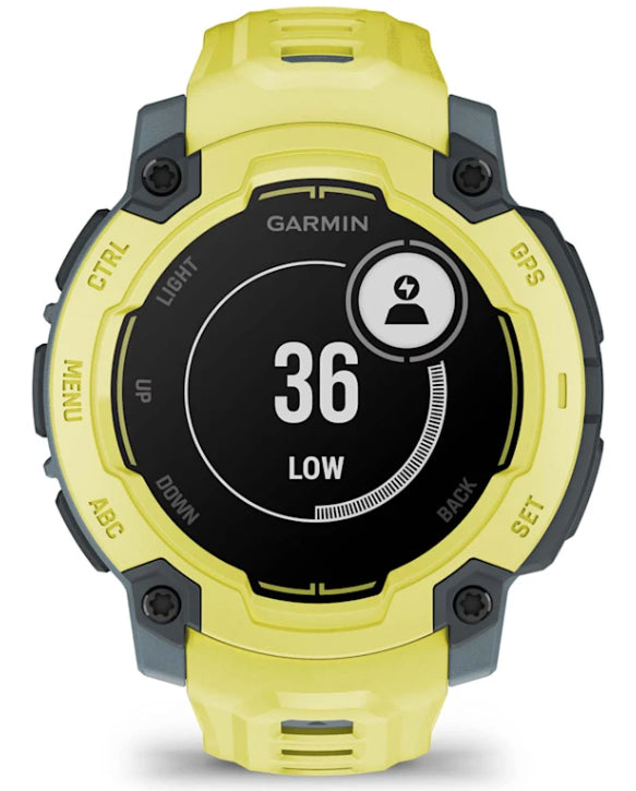 Garmin Instinct E 45 mm GPS – Polymer Limette, Sportarmband, Electric Lime, 100 m, für Android, iPhone