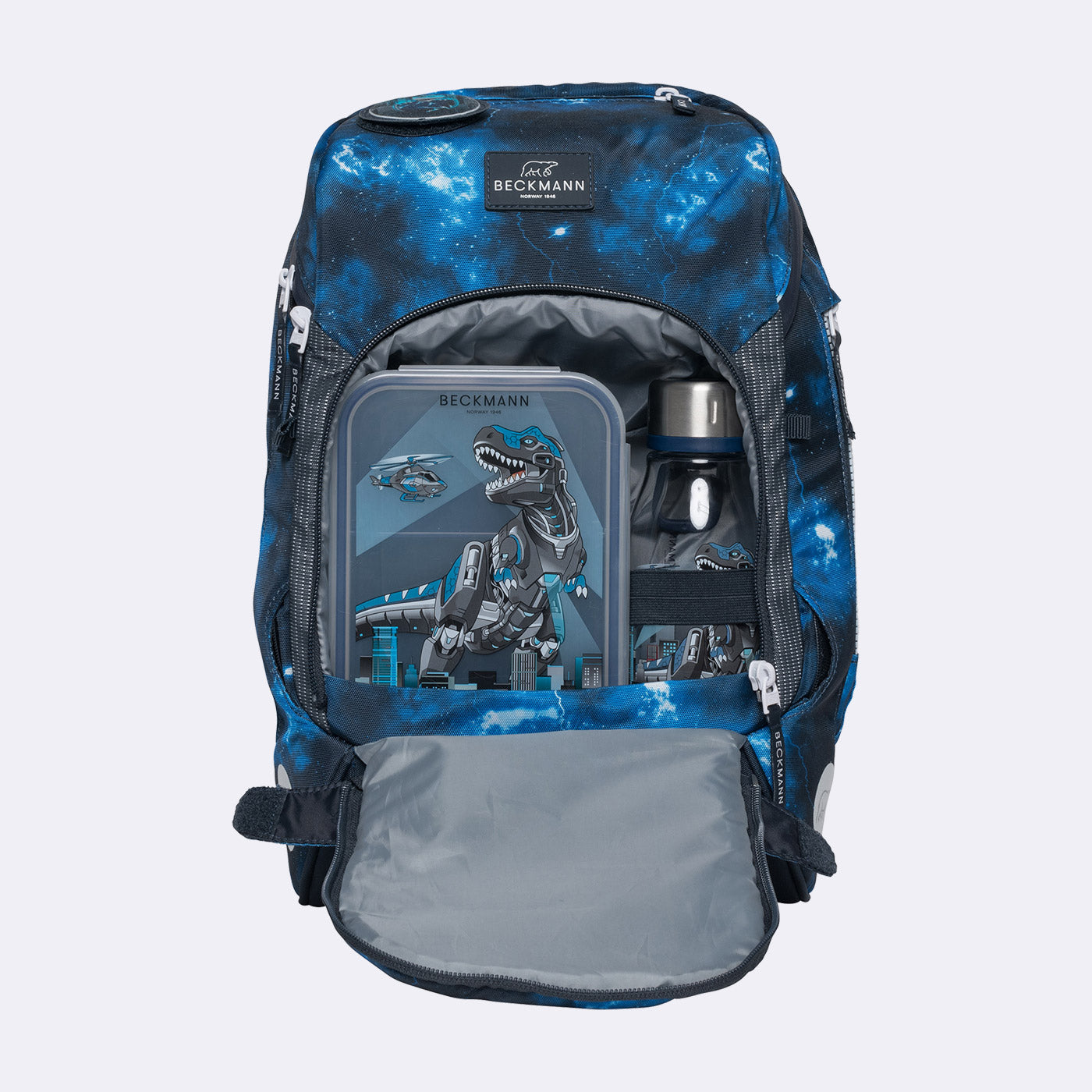 Beckmann Schulrucksack-Set – 6-teilig – Tech Rex