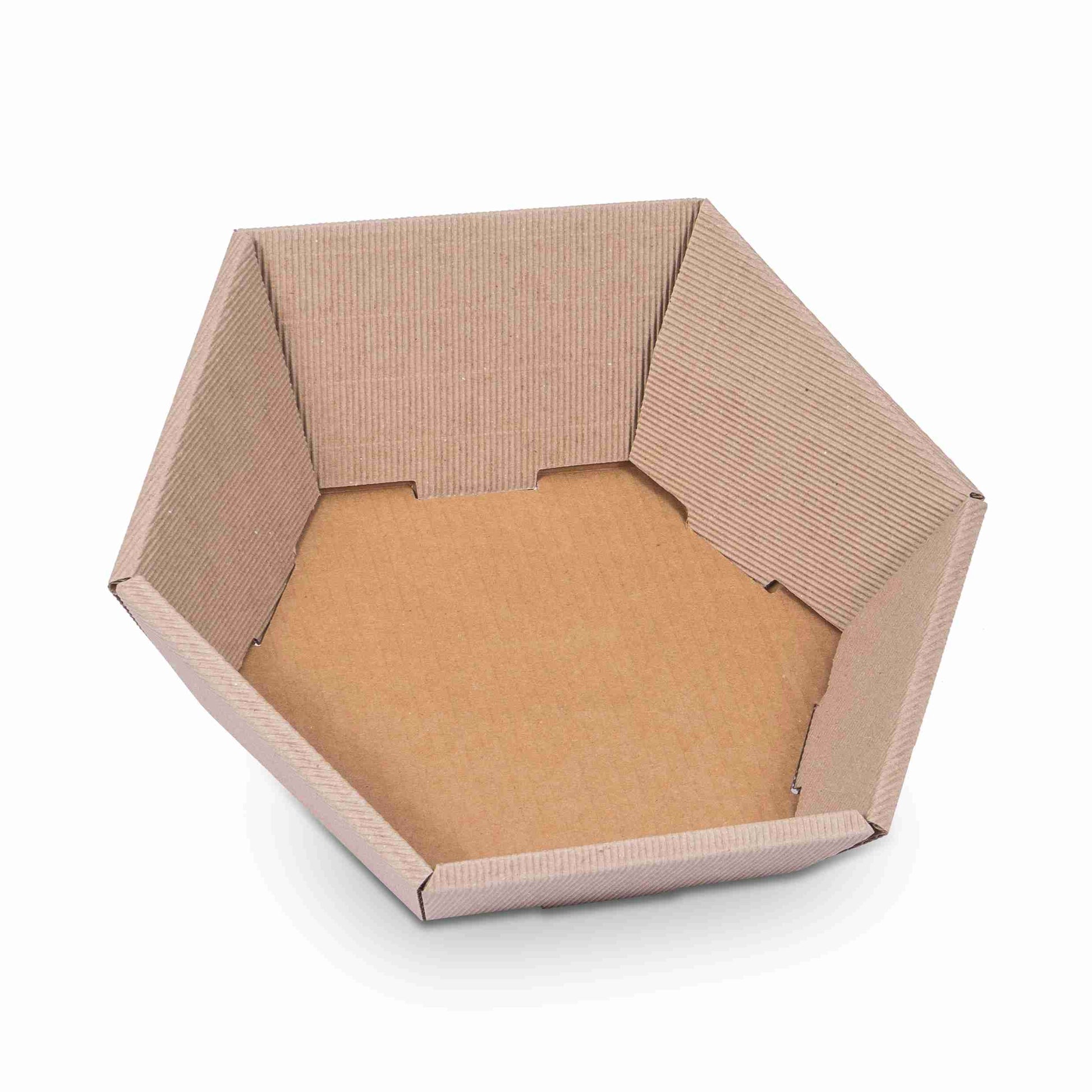 Geschenkkorb Wellpappe beige – Innenmass 290 × 270 × 60 mm – 1 Stk., ab 50 Stk.