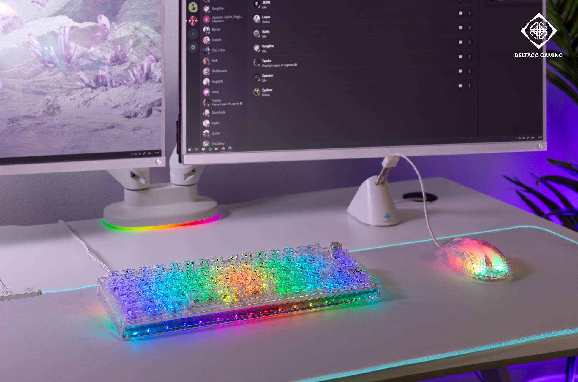 Deltaco Gaming GAM-160-T-CH – Gaming-Tastatur 65% – Mechanisch – QWERTZ (CH) – RGB – Ohne Ziffernblock